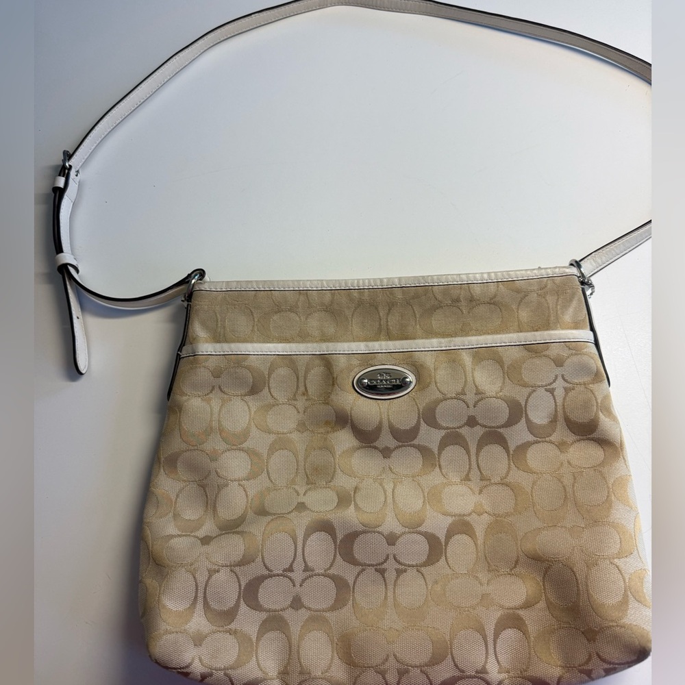 Coach Tan Signature Crossbody Bag